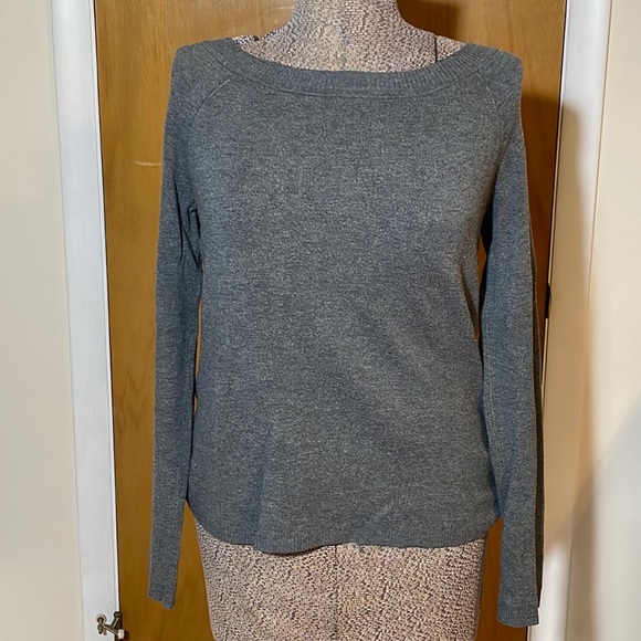 LOFT Womens Medium Gray Crew Neck Sweater - Picture 1 of 9